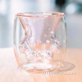 factory custom groothandel dubbele glazen kat cup